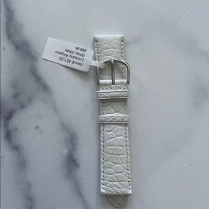 DeBeer Paris Watch band 20mm White Louisiana Alligator #627-20 Straps